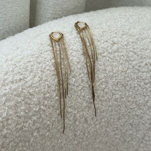 Adina Eden Gold Plated Chain Huggies